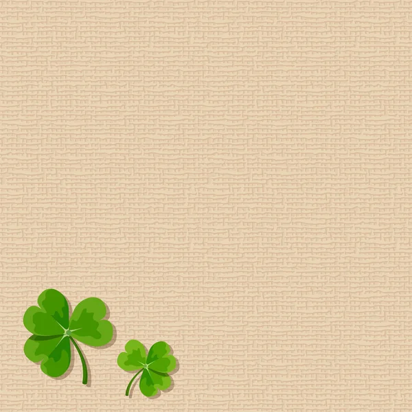 Dag van de vector St. Patrick de plundering van de achtergrond met shamrock verlaat. — Stockvector