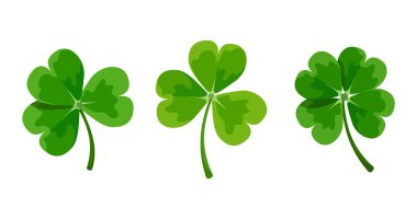 St. Patrick's day clovers (shamrock). Vector illustration. clipart
