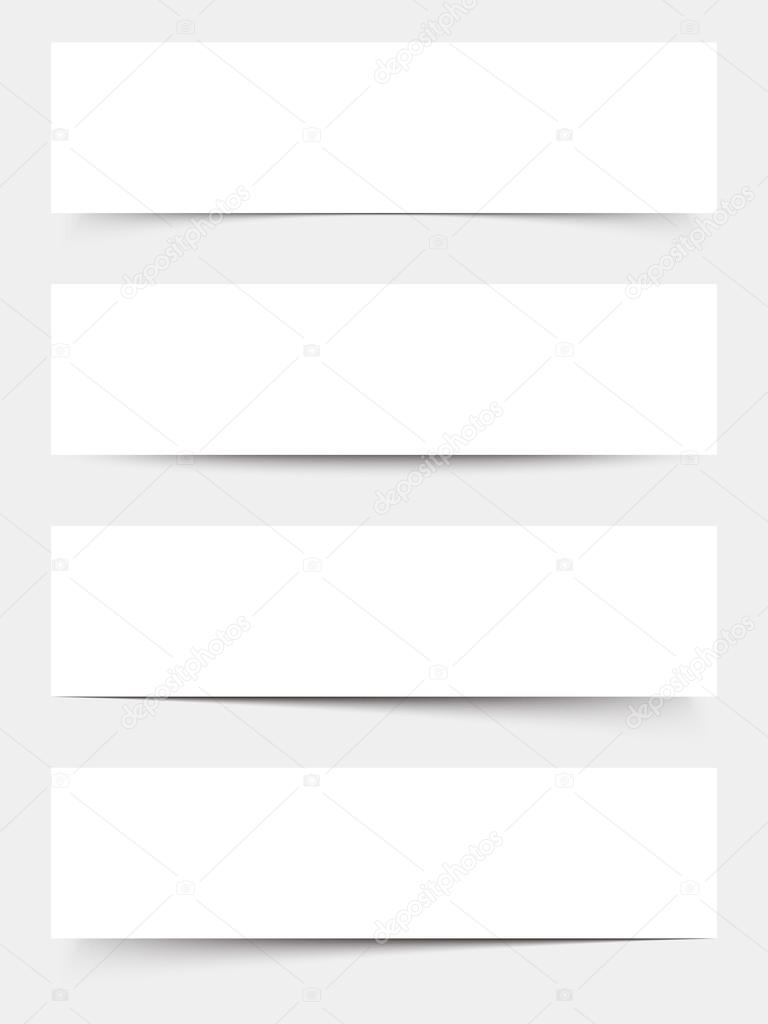 White blank web banners. Vector eps-10.