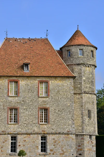 França, pitoresco castelo de Vascoeuil em normandie — Fotografia de Stock