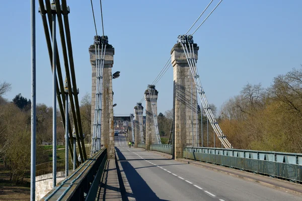 Loiret, most z Chatillon sur Loire — Zdjęcie stockowe