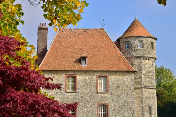 França, pitoresco castelo de Vascoeuil em normandie — Fotografia de Stock