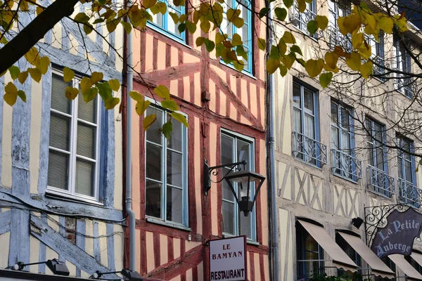 法国;如诗如画的鲁昂市在塞纳河海事 — 图库照片