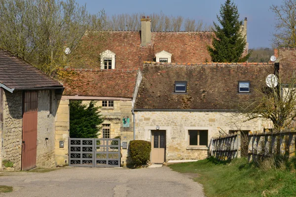 Us, France - march 14 2016 : picturesque village in winter — Stock Photo, Image