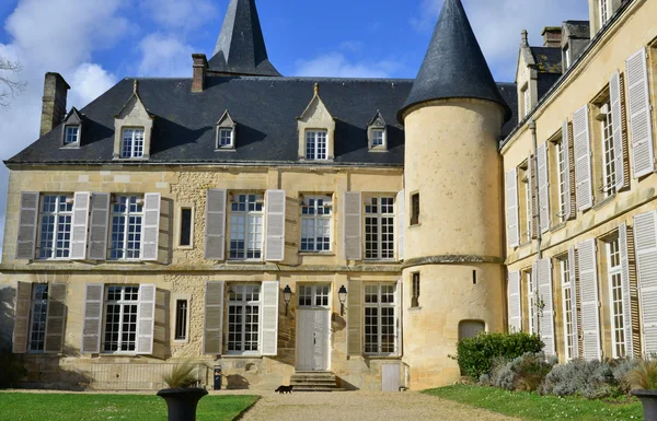 Themericourt, Francia - 2 de febrero de 2015: castillo en invierno —  Fotos de Stock