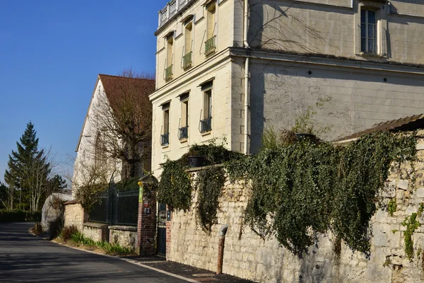 Giverny, França - 29 de fevereiro de 2016: pitoresca aldeia em Wint — Fotografia de Stock