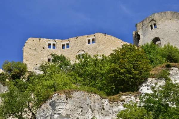 Staden av Les Andelys i normandie — Stockfoto