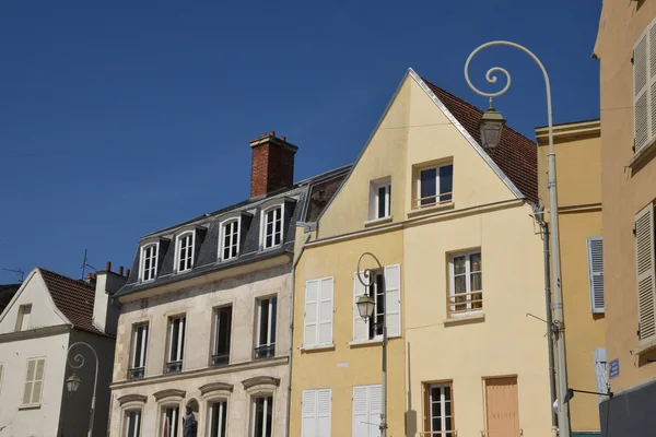 Frankrike, den pittoreske byen Pontoise i Val d Oise – stockfoto