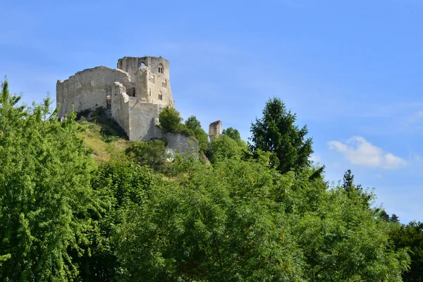 Staden av Les Andelys i normandie — Stockfoto