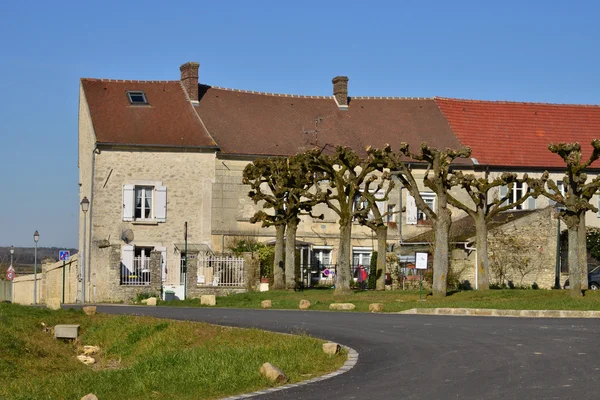 Omerville, França - 29 de fevereiro de 2016: pitoresca aldeia em wi — Fotografia de Stock