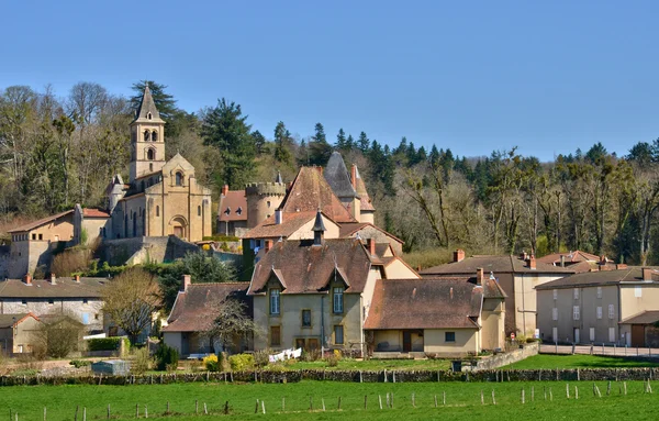 Frankrijk, pittoreske dorp van Chateauneuf in Saone et Loire — Stockfoto