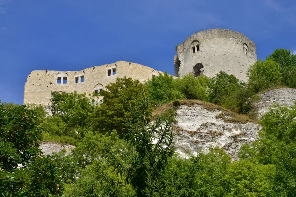 La città di Les Andelys in normandia — Foto Stock