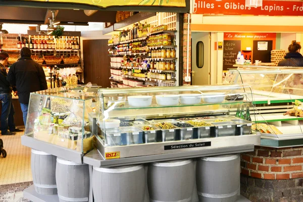 Rouen, France - novembe 1 2015 : the covered market — Stock Photo, Image