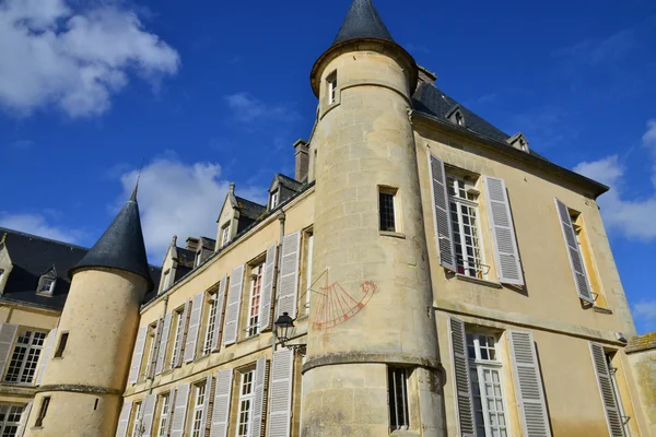 Themericourt, Francia - 2 de febrero de 2015: castillo en invierno —  Fotos de Stock