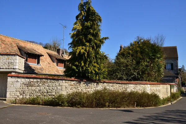 Giverny, Frankreich - 29. Februar 2016: malerisches Dorf in wint — Stockfoto