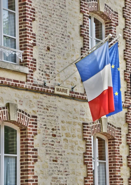 Frankrijk, het historische stadhuis van Serans in Picardië — Stockfoto