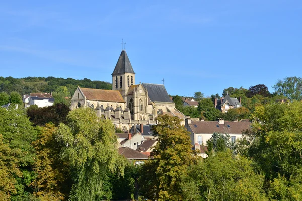 Ile de France, pittoreska staden av Triel sur Seine — Stockfoto