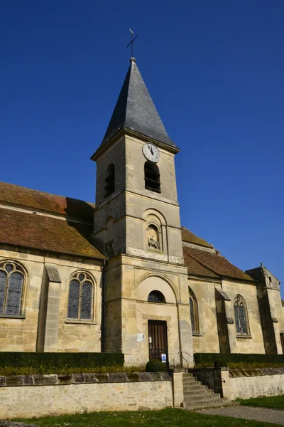 Commy, Frankreich - 14. März 2016: gotische Kirche — Stockfoto