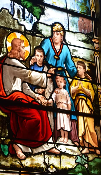 Frankrike, pittoreska chuch över Houlgate i Normandie — Stockfoto