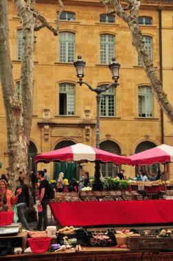 Aix en Provence, France - april 21 2016 : market clipart