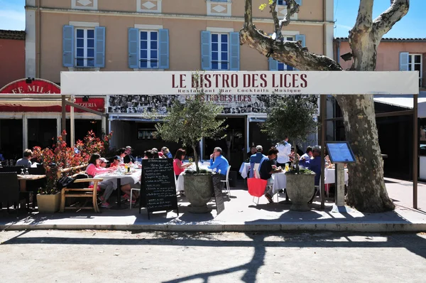 Saint Tropez; France - april 18 2016 : restaurant — Stock Photo, Image