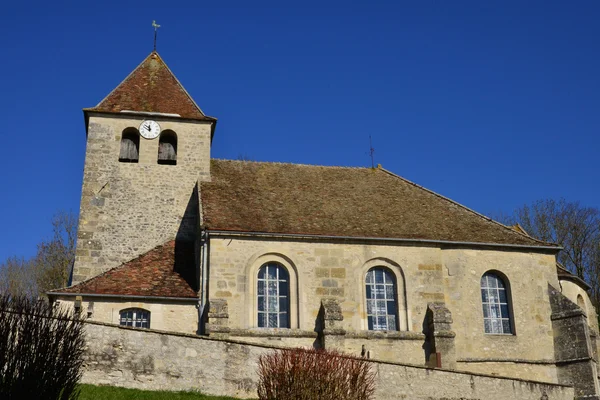 Saint Cyr en Arthies, Frankrijk - februari 29 2016: kerk — Stockfoto