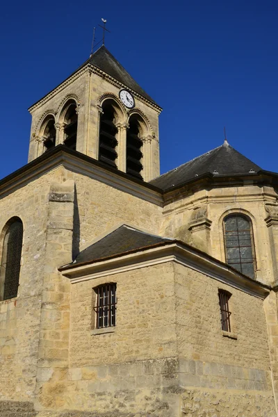 Oinville sur Montcient, Fransa - 19 Şubat 2016: kilise — Stok fotoğraf