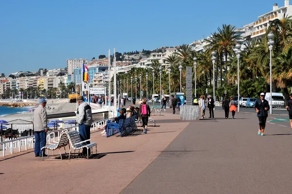 Nizza, Frankreich - 19. April 2016: die Promenade des Anglais — Stockfoto