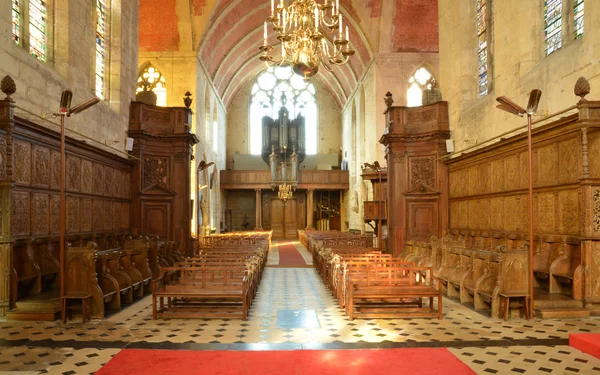 Ecouis, France - july 22 2015 : collegiate church — Stock Photo, Image