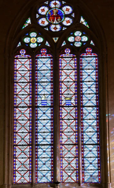 Ecouis, France - july 22 2015 : collegiate church — Stock Photo, Image