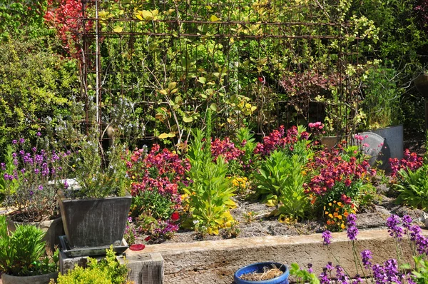 Verneuil sur Seine, France - 2 mai 2016 : le jardin de l'allotissement — Photo