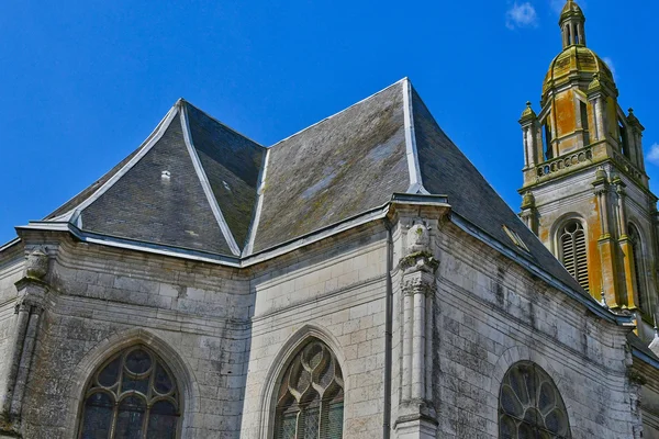 Buchy, France - June 23 2016: Notre Dame church — стоковое фото