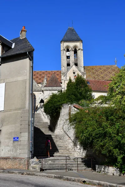 Vetheuil Frankreich September 2020 Die Kirche Notre Dame Malerischen Dorf — Stockfoto