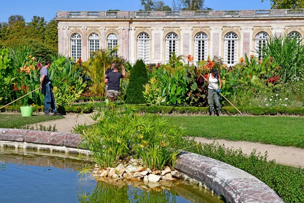 Versailles Frankrike September 2020 Grand Trianon Trädgården Marie Antoinette Gården — Stockfoto