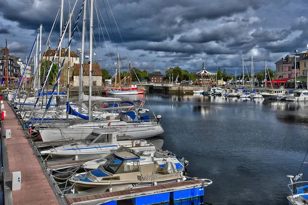 Honfleur France Août 2020 Bateaux Dans Port — Photo