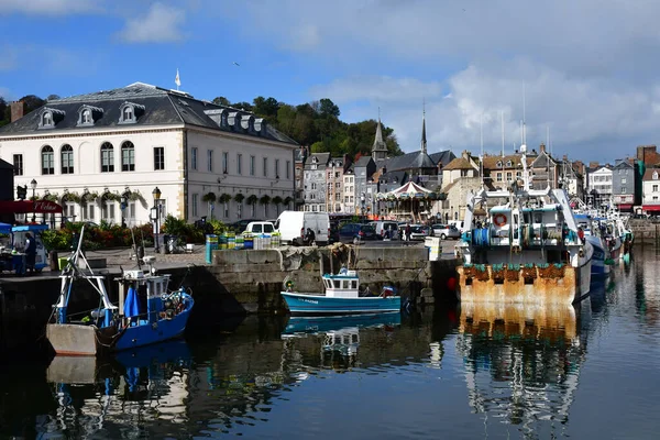 Honfleur Frankrijk Augustus 2020 Boten Haven — Stockfoto