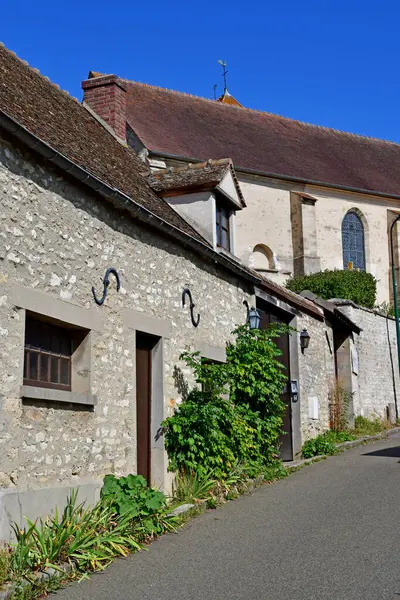 Follainville Dennemont França Setembro 2020 Igreja Saint Martin Pitoresca Aldeia — Fotografia de Stock