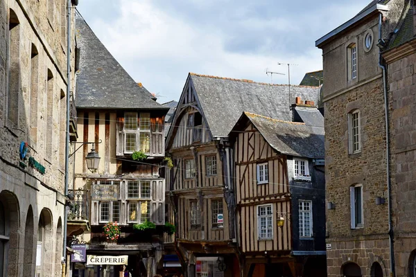 Dinan França Setembro 2020 Pitoresca Cidade — Fotografia de Stock