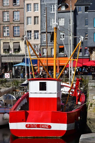 Honfleur França Agosto 2020 Barcos Porto — Fotografia de Stock