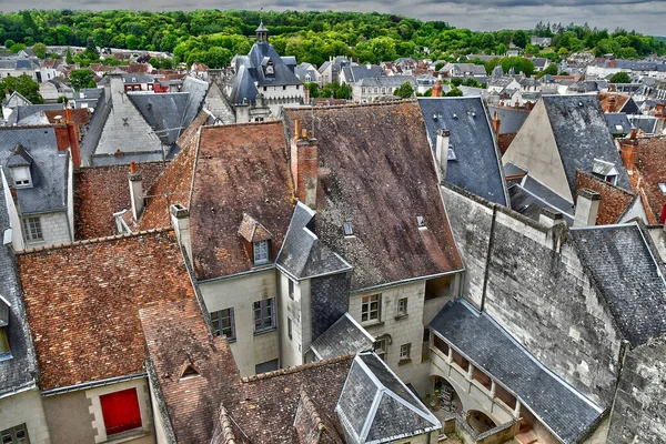 Loches Francia Luglio 2020 Pittoresca Città — Foto Stock