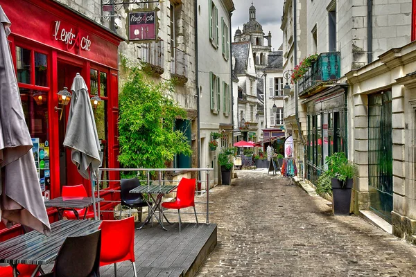 Loches France July 2020 Bar Restaurant — Stock Photo, Image