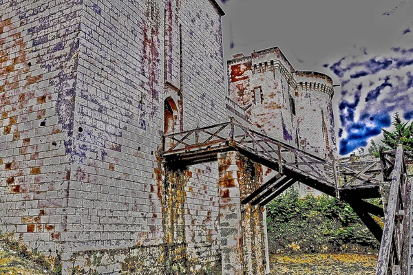 Loches Fransa Temmuz 2020 Donjon — Stok fotoğraf