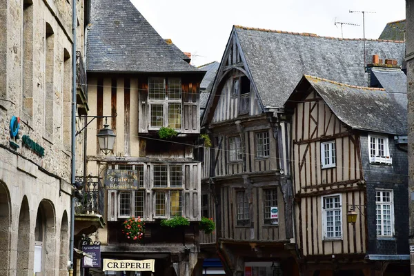 Dinan França Setembro 2020 Pitoresca Cidade — Fotografia de Stock