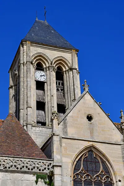 Vetheuil Frankrijk September 2020 Notre Dame Kerk Het Pittoreske Dorpje — Stockfoto