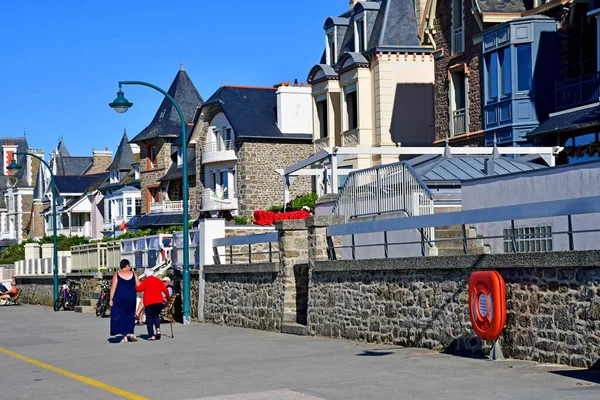 Saint Malo Francia Septiembre 2020 Distrito Playa Sillon — Foto de Stock