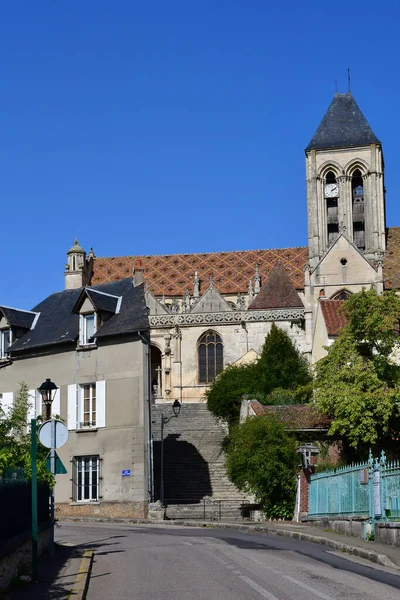 Vetheuil Frankrijk September 2020 Notre Dame Kerk Het Pittoreske Dorpje — Stockfoto