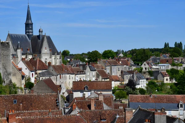 Montresor Frankrijk Juli 2020 Het Dorp Collegiale Kerk — Stockfoto