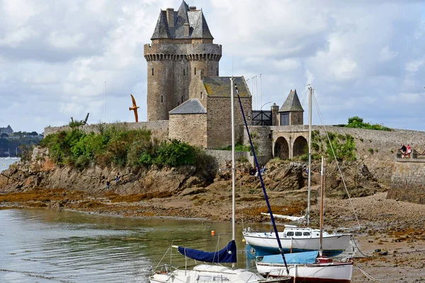 Saint Malo France September 2020 Port Solidor Tower Picturesque Saint — стокове фото