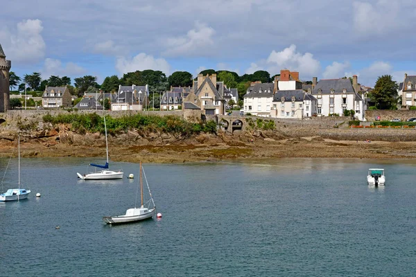 Saint Malo Francia Septiembre 2020 Puerto Del Pintoresco Barrio Saint —  Fotos de Stock