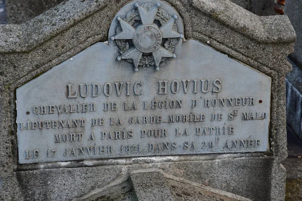 Saint Malo Francia Septiembre 2020 Cementerio — Foto de Stock